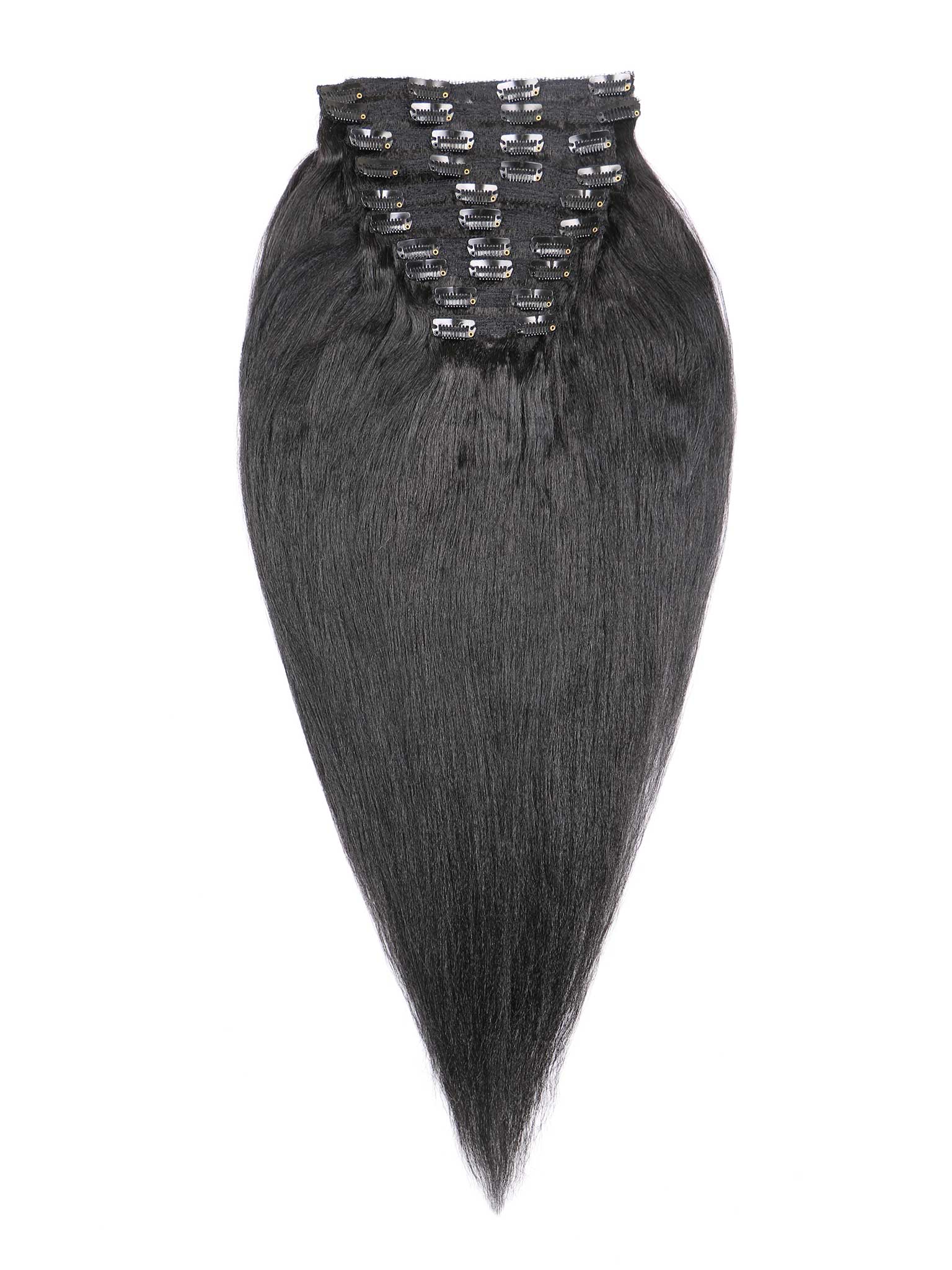 Othentique_Kinky_Straight_Clip_In_Hair_Extensions_Virgin_Hair Que de cheval Remix, cheveux naturels vierges Curly Organics