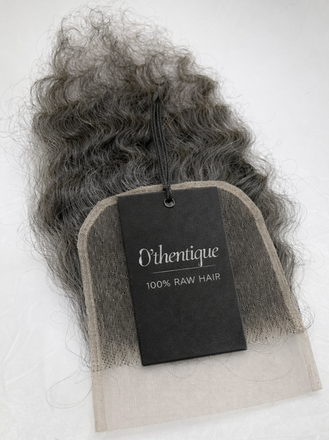 Cheveux Indiens Curly Gris, Dentelle Suisse Closure Transparente HD Pré Plumée Vierge Remy Cuticules Alignés (sans coloration) (2)